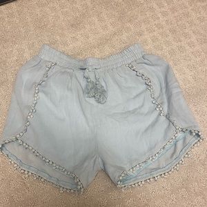 flowy blue shorts